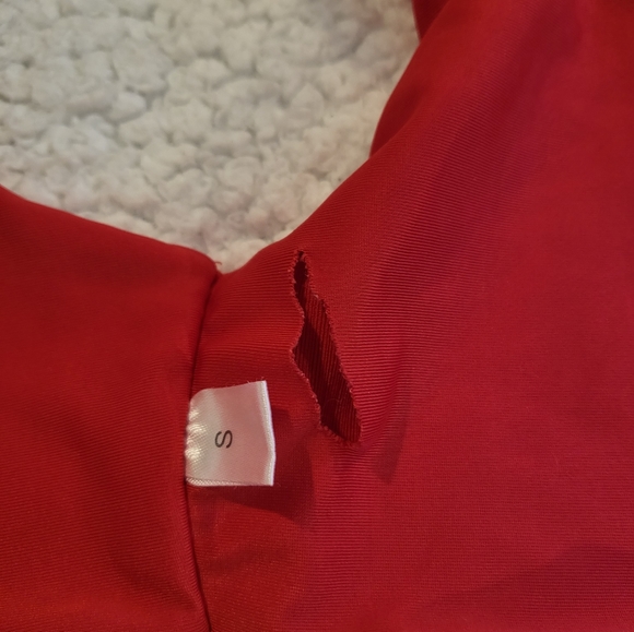 Red Ribbed Bakini Set - Picture 4 of 6